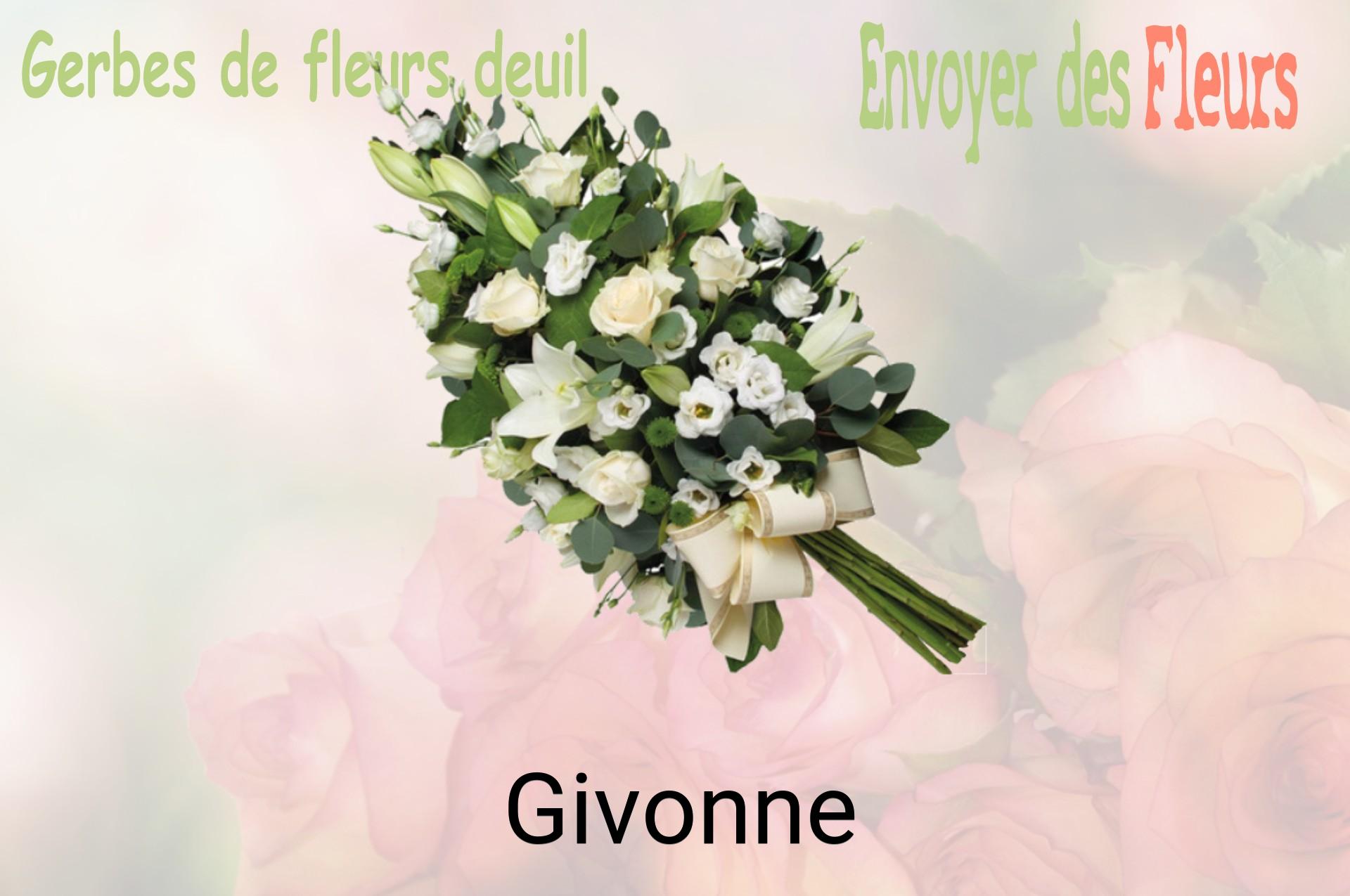 Gerbe de fleurs de deuil livrée à Givonne
